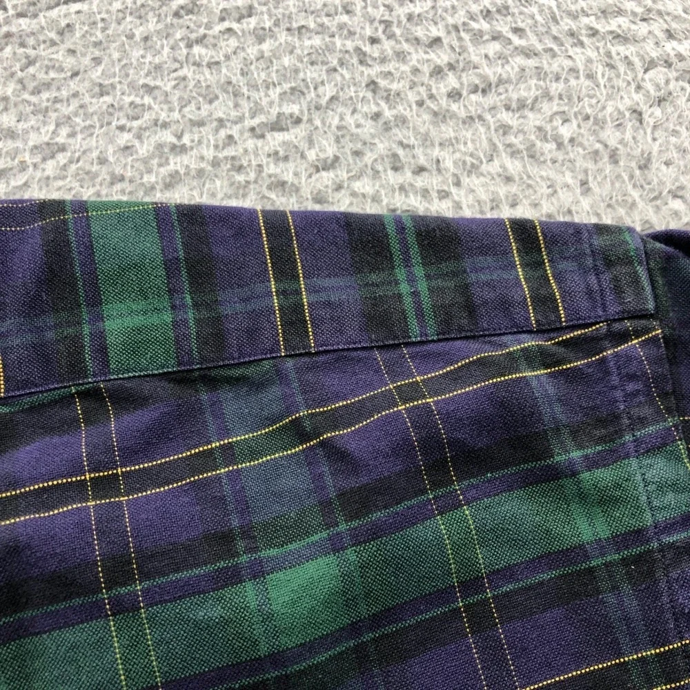 Vtg Polo Ralph Lauren Shirt Mens XL Green Big Oxford Blackwatch OCDB Tartan